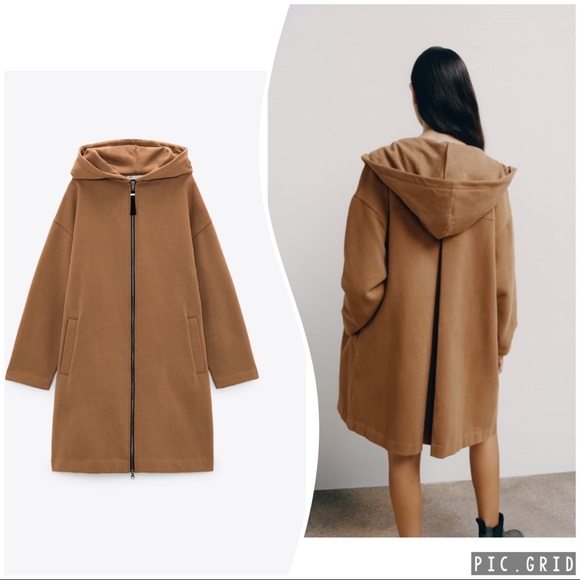 Zara Jackets & Blazers - Zara hooded plush coat